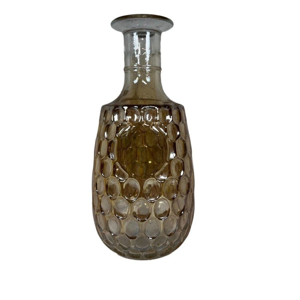 Vintage Old Forrester honeycomb Iridescent Peach Decanter Bottle Without cork